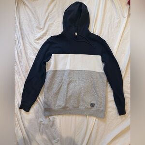 H&M blue white grey hoodie